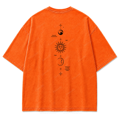 Spiritual Consciousness Sonne & Mond "Washed Print" T-Shirt