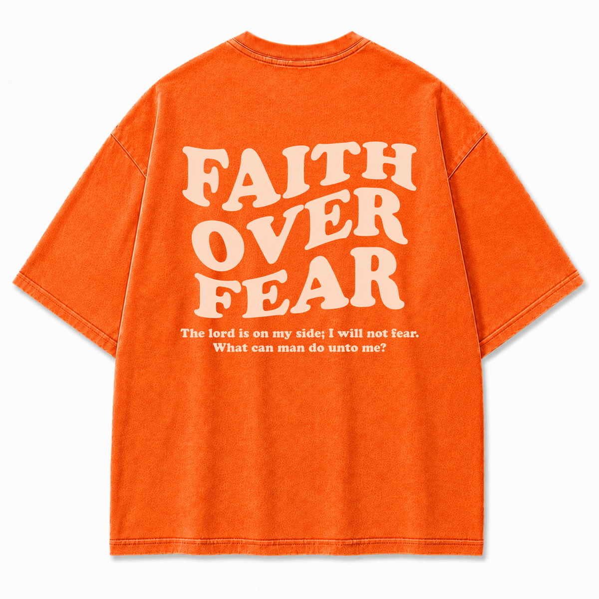Faith Over Fear Oversized Christian Graphic Tee