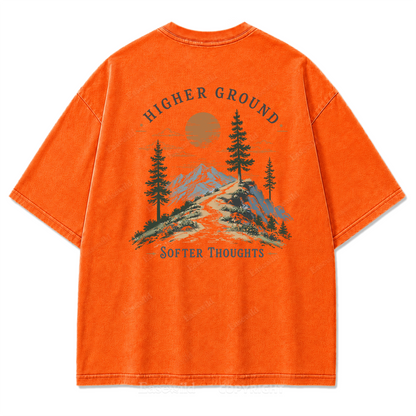 Higher Ground Softer Thoughts Washed Print T-Shirt