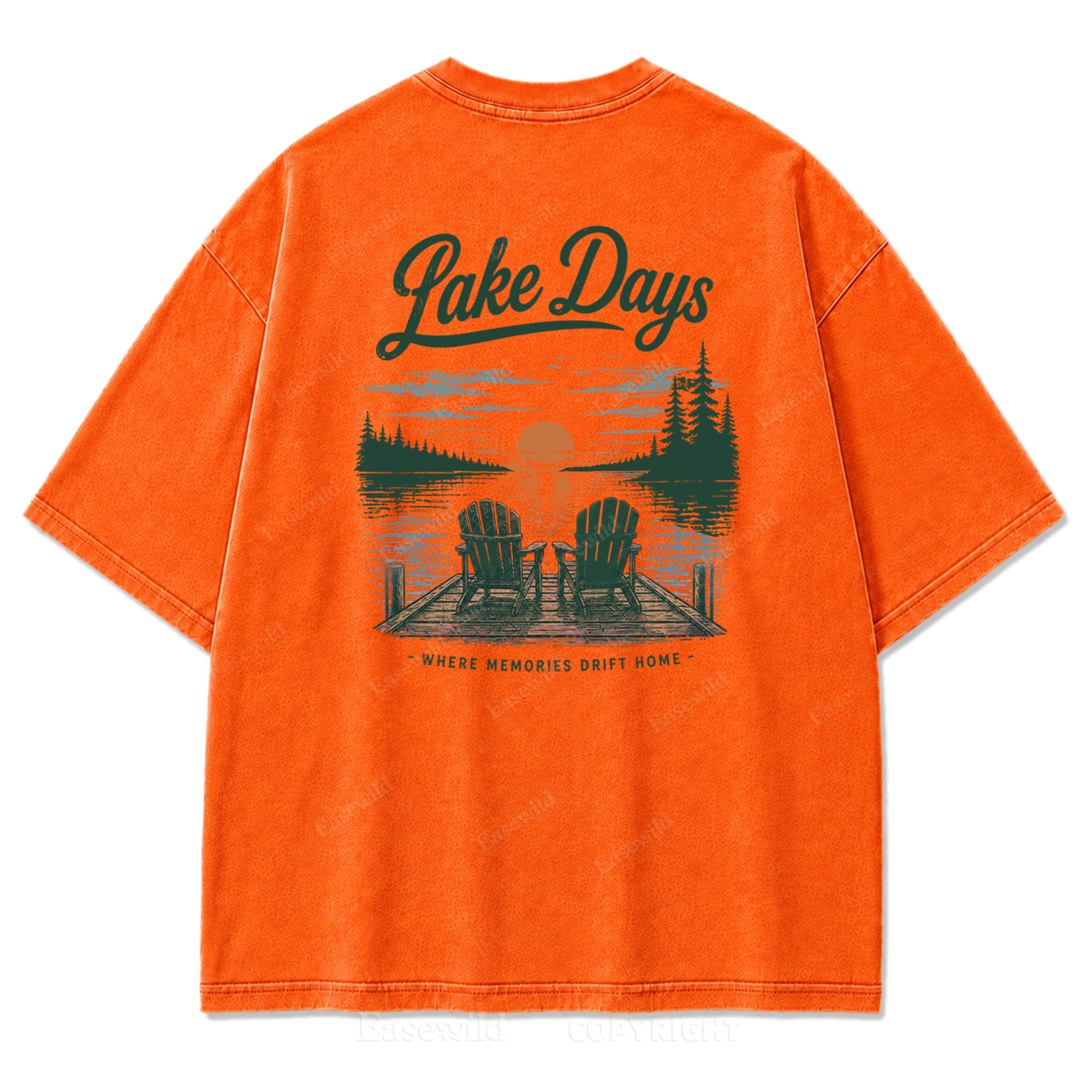 T-Shirt mit gewaschenem Aufdruck: Wo Seetage zu Erinnerungen werden