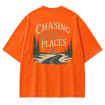 Chasing Quiet Places Washed Print Tee