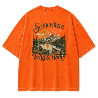 Somewhere Between Wild & Home Washed Print Tee