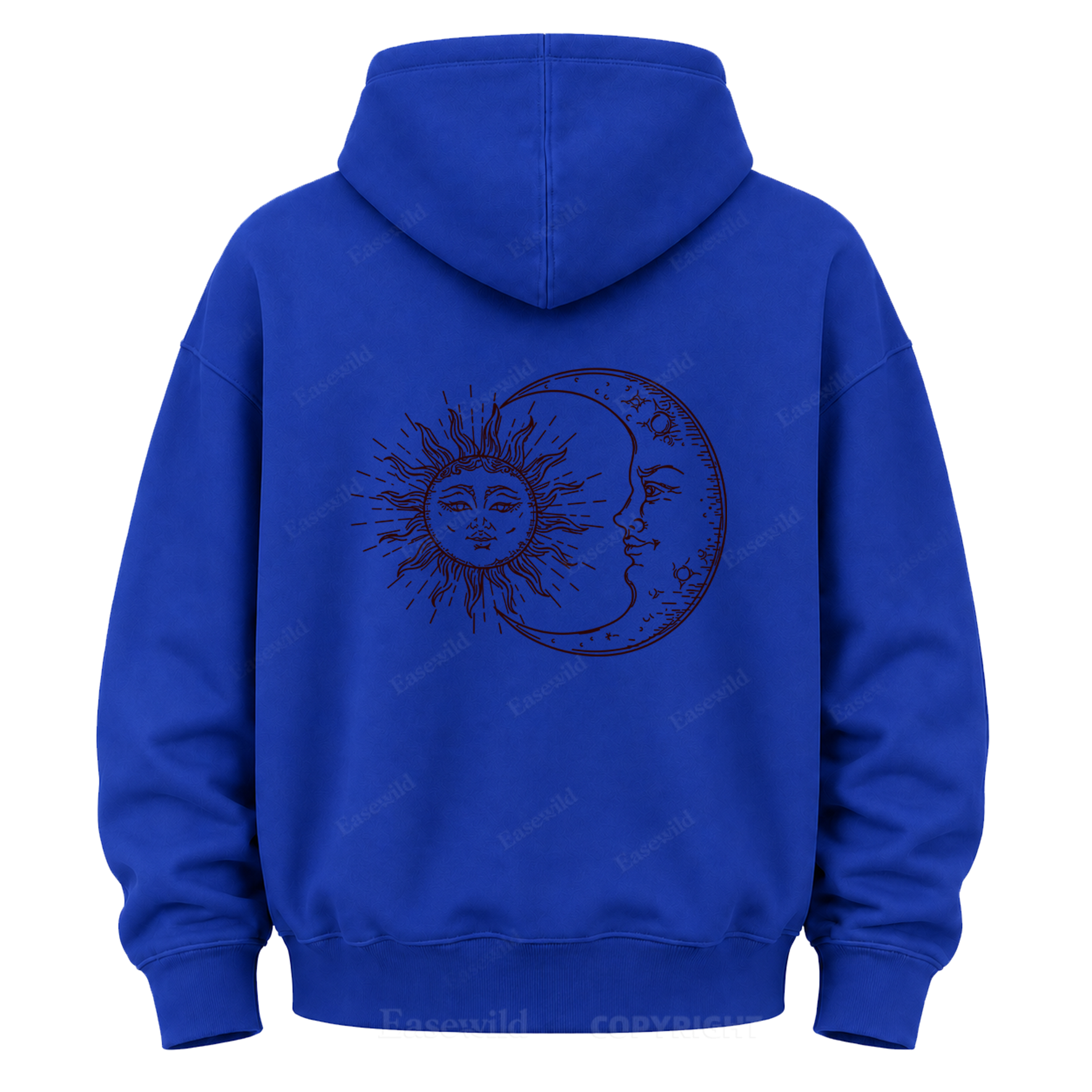 Sonne & Mond "Celestial Washed" Grafik-Kapuzenpullover