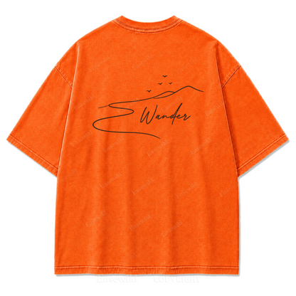 Where the Road Softens Washed Print Tee
