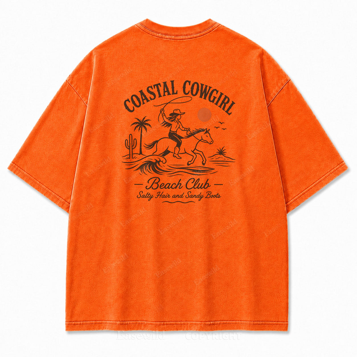 Coastal Cowgirl Club Washed Print Tee