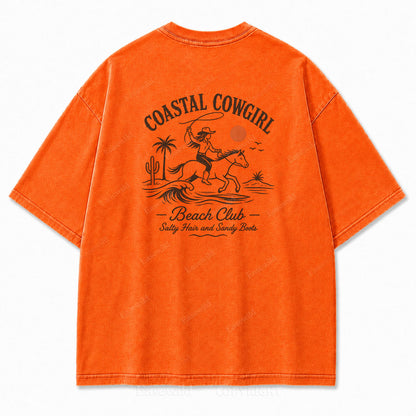 Coastal Cowgirl Club Washed Print Tee
