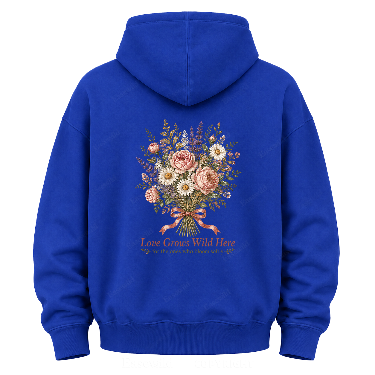 Love Grows Wild Here Vintage Floral Graphic Hoodie