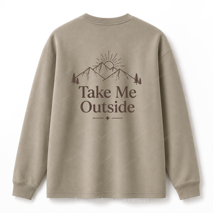 Take Me Outside Grafik-Langarm-T-Shirt