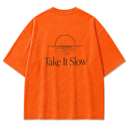 Still Water, Slow Days Washed Print Tee