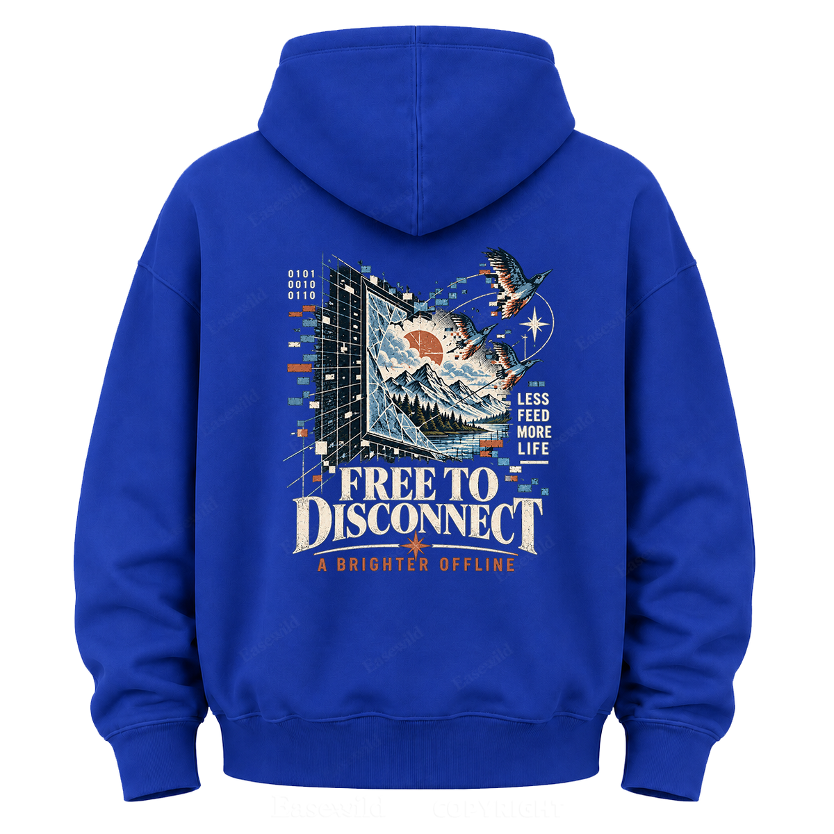 Pixel to Peaks  Graphic Hoodie