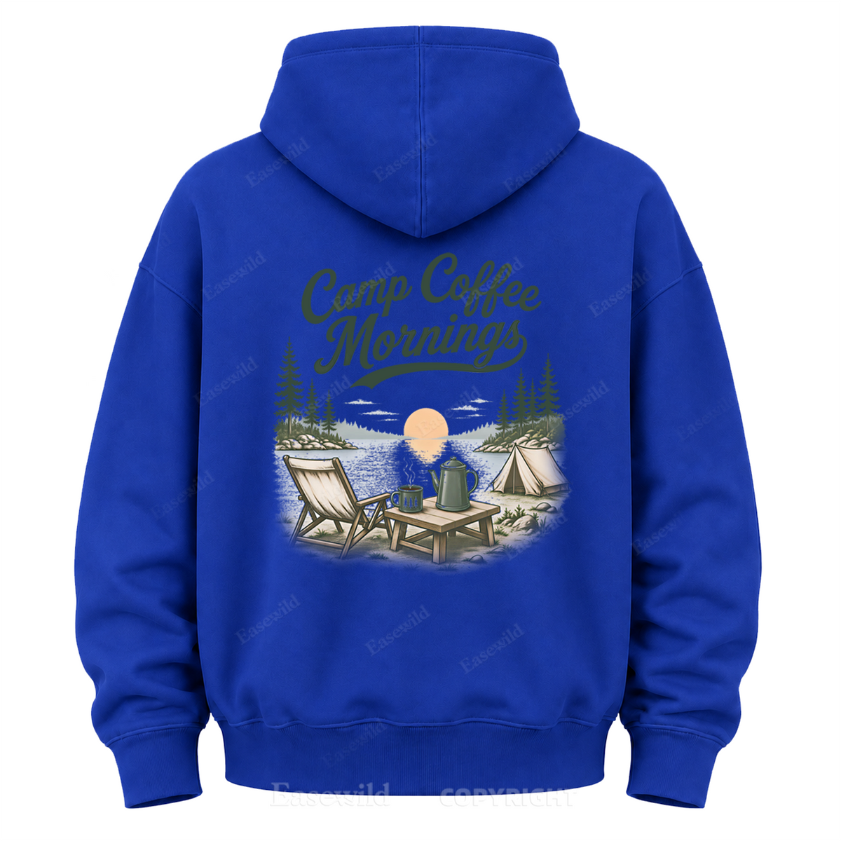 Camp Coffee Mornings Washed Graphic Hoodie