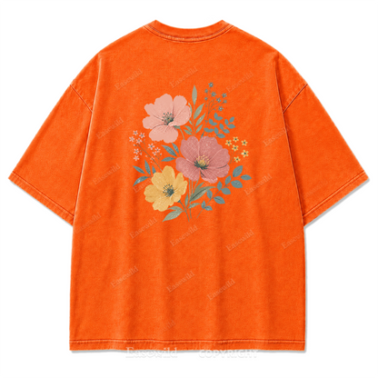 Soft Bloom Floral Washed Print Tee