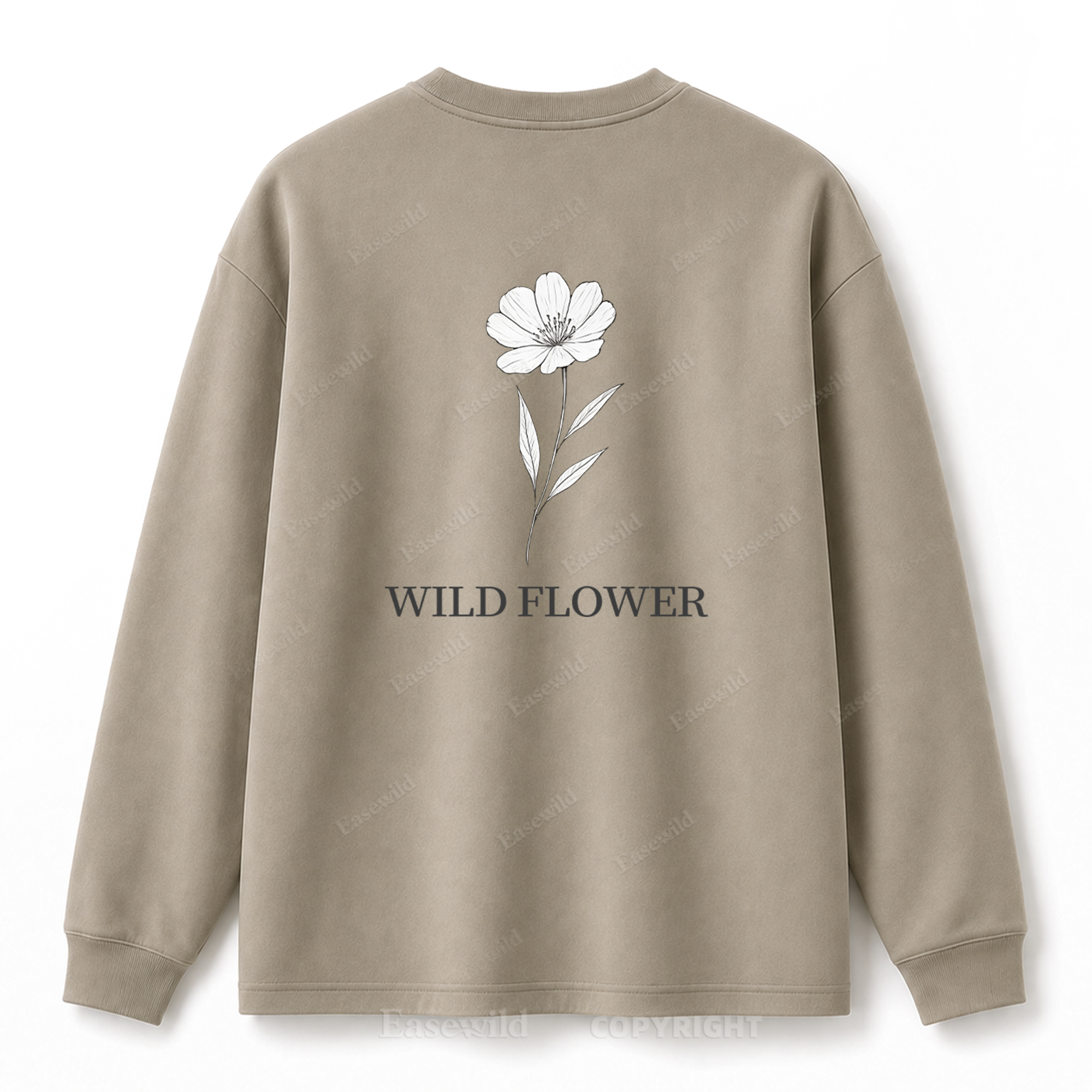 Wild Flower Minimal Graphic Long Sleeve Tee