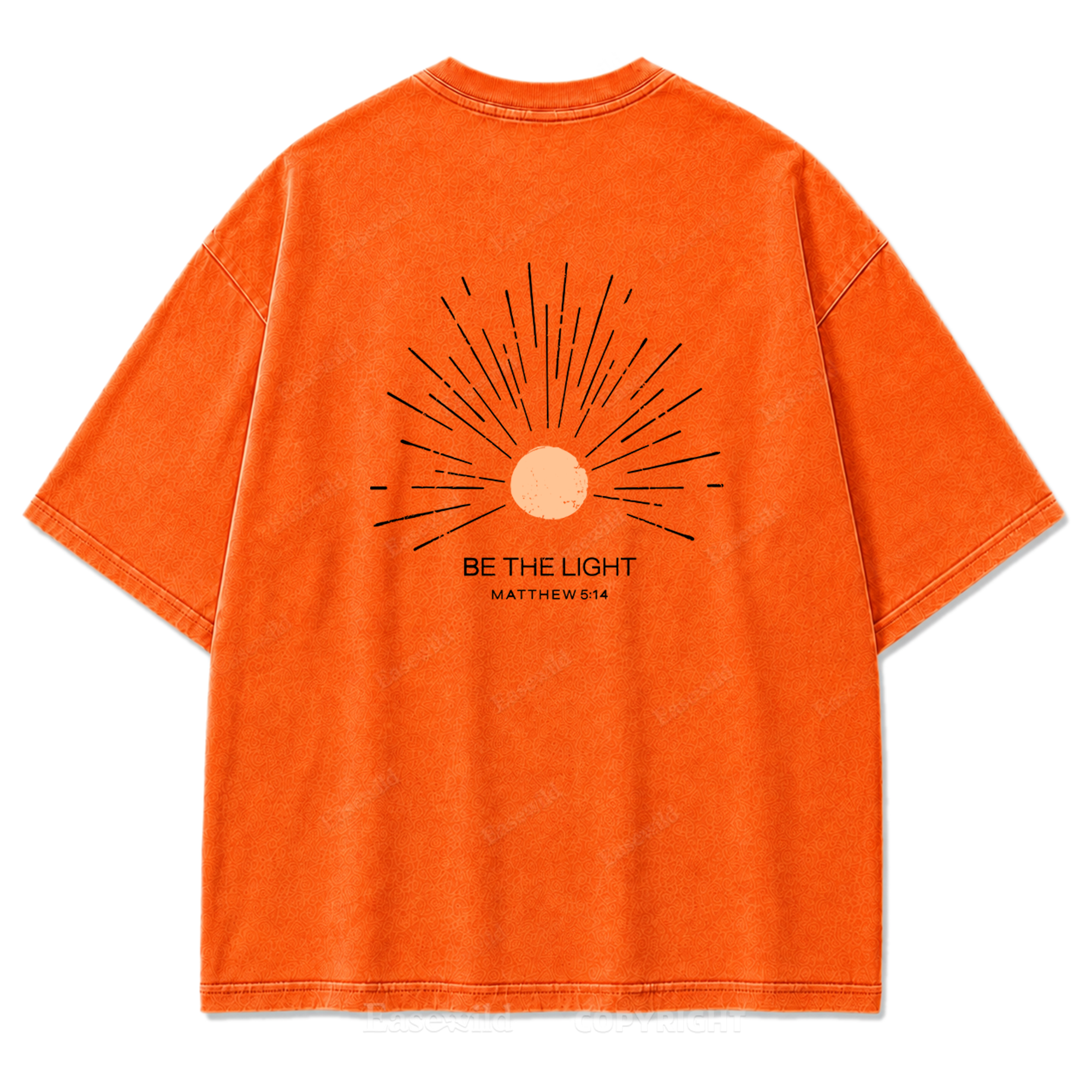 Be The Light Washed Print Tee