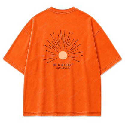 Be The Light Washed Print Tee