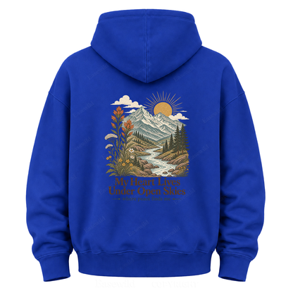 Where Peace Finds Me Vintage Mountain Graphic Hoodie
