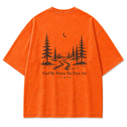 Pinebound Nights Washed Print Tee
