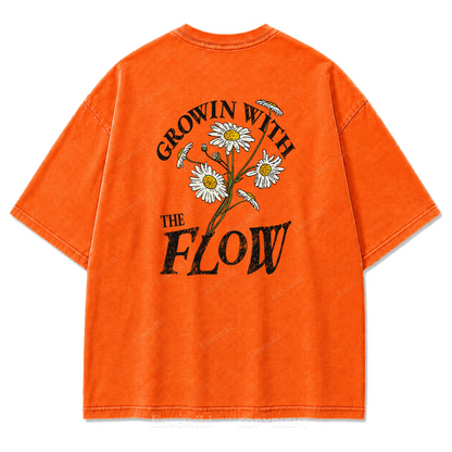 Grow With The Flow Daisy Washed Print Tee