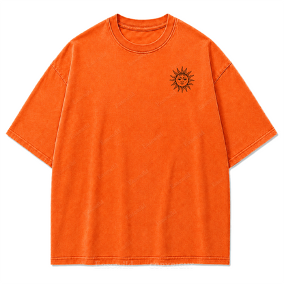 Spiritual Consciousness Sonne & Mond "Washed Print" T-Shirt