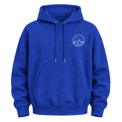 Celestial Mountain Sun & Moon Graphic Hoodie