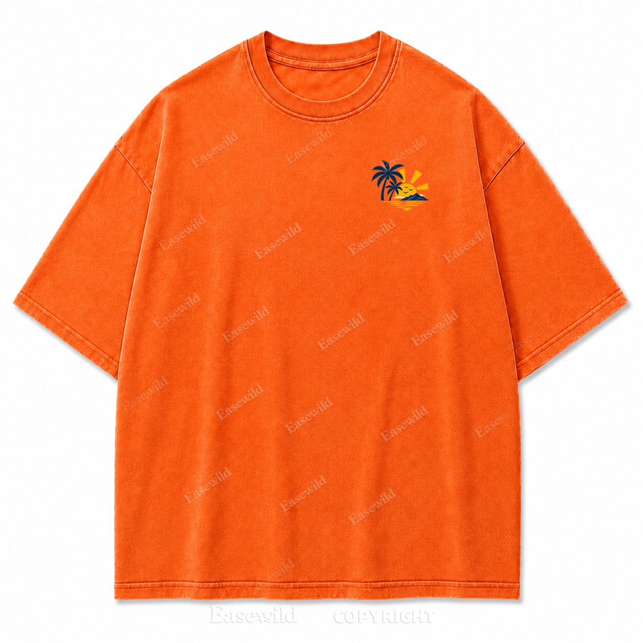 Retro Beach Sunset Oversized Graphic Tee