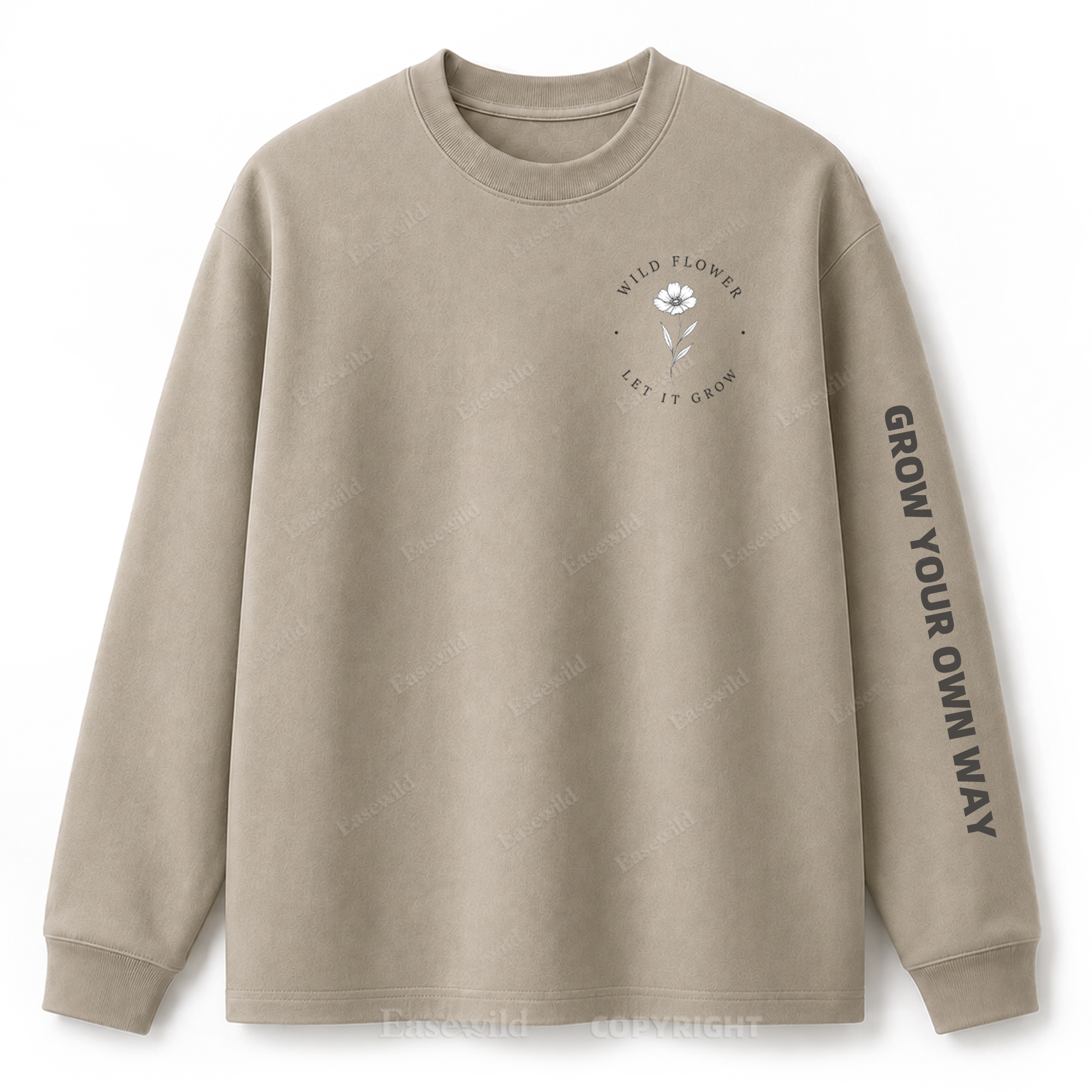 Wild Flower Minimal Graphic Long Sleeve Tee