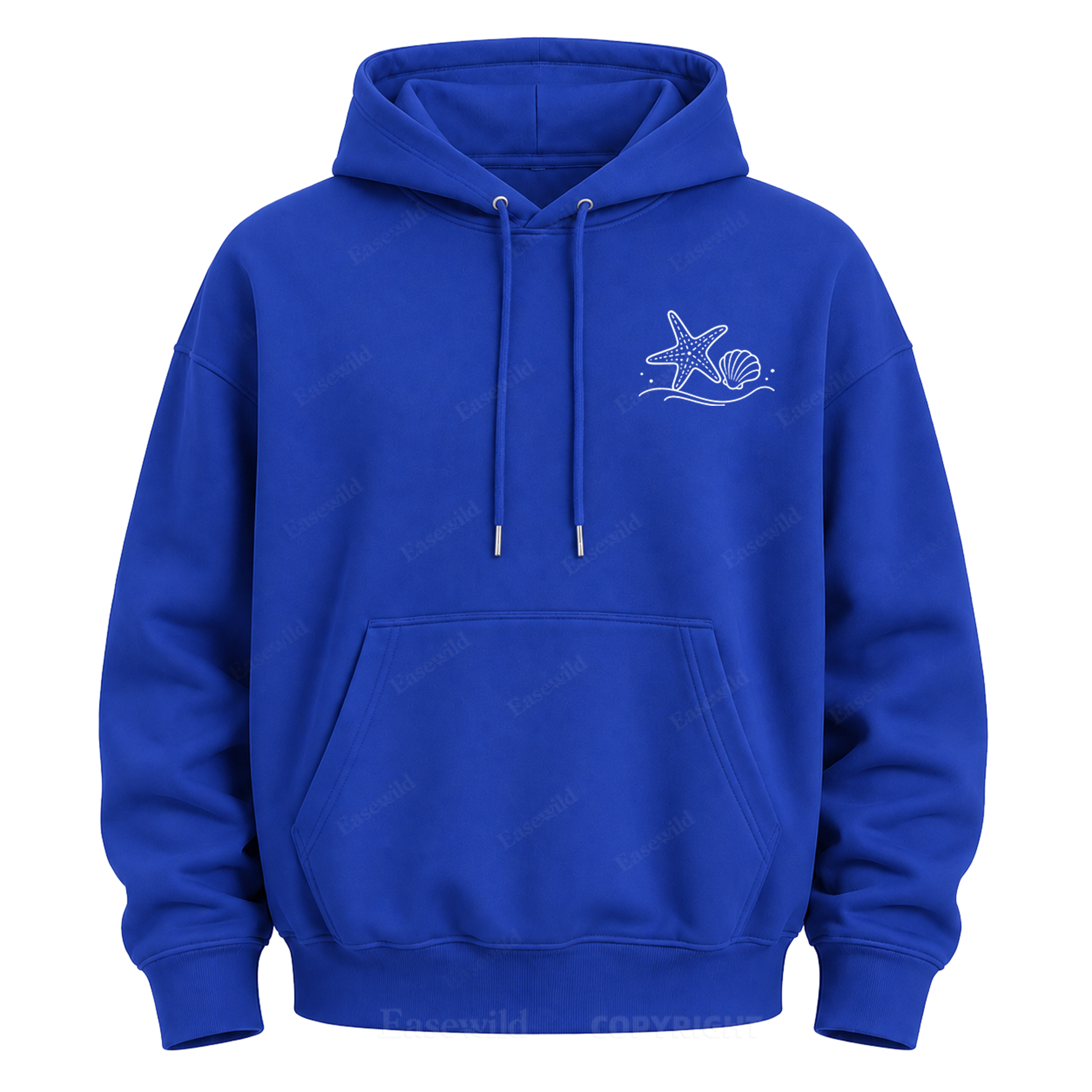 Ocean Breeze Wave Graphic Hoodie