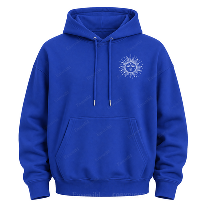 Sonne & Mond "Celestial Washed" Grafik-Kapuzenpullover