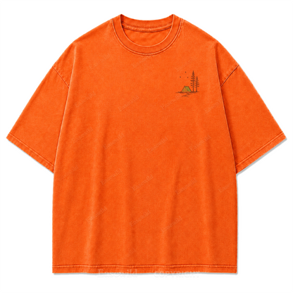 Better in the Woods Camping Washed Print Tee