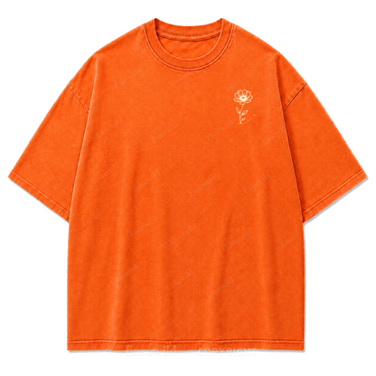 Bloom In Your Own Time Washed Print Tee