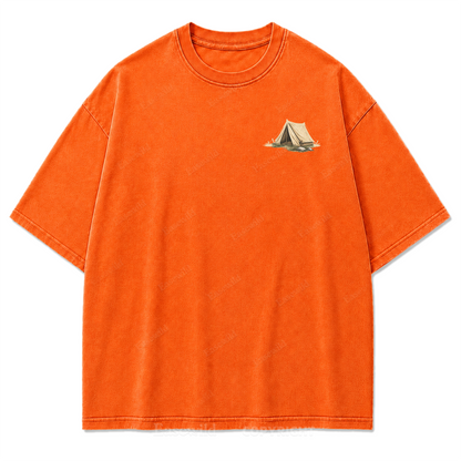 T-Shirt mit Lakeside Coffee Washed Print