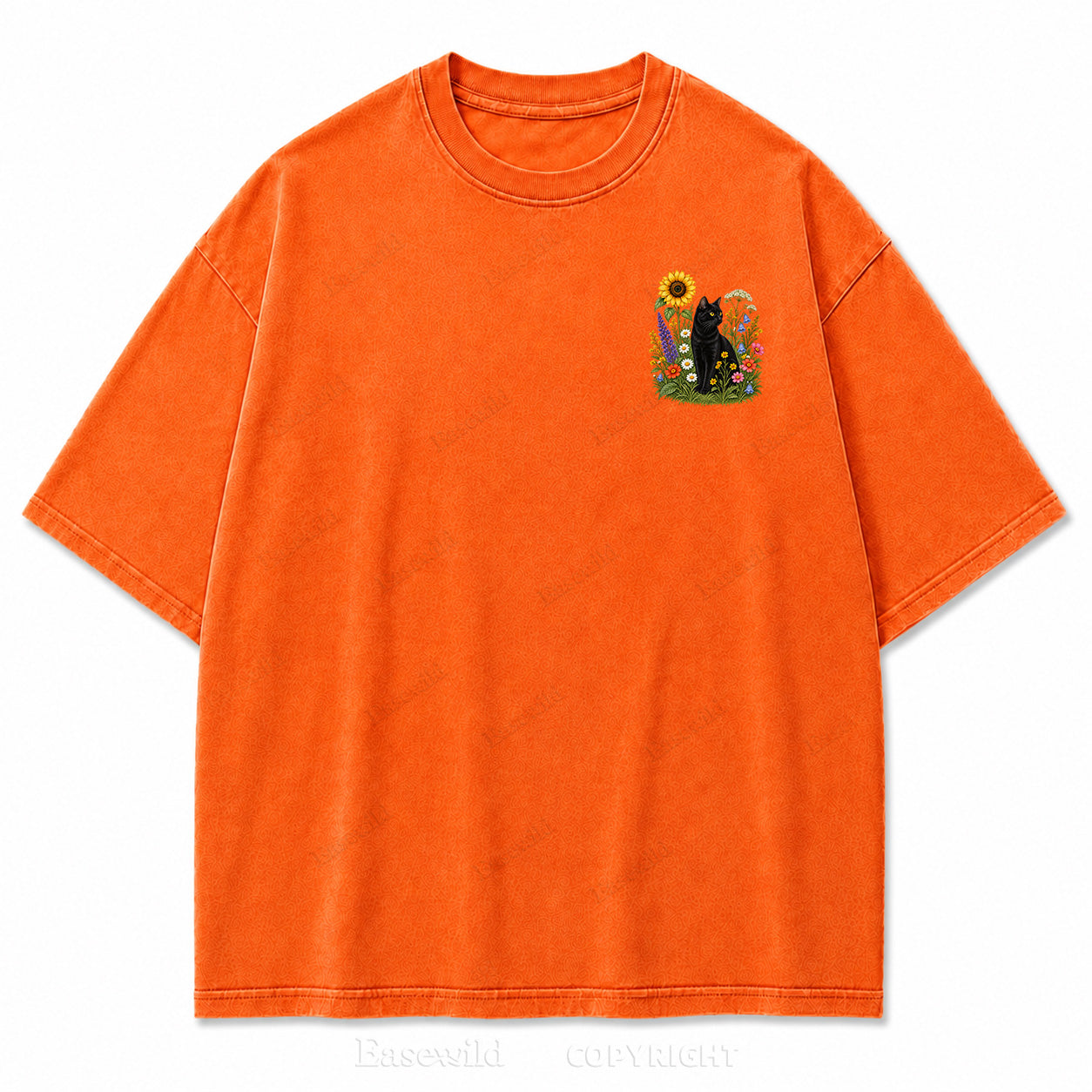 Wild Garden Black Cat Print Tee