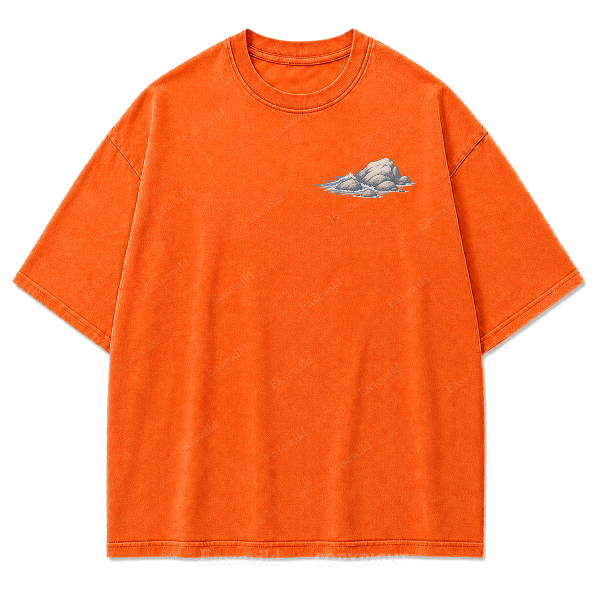 Coastal State Ocean Shore Washed Print Tee