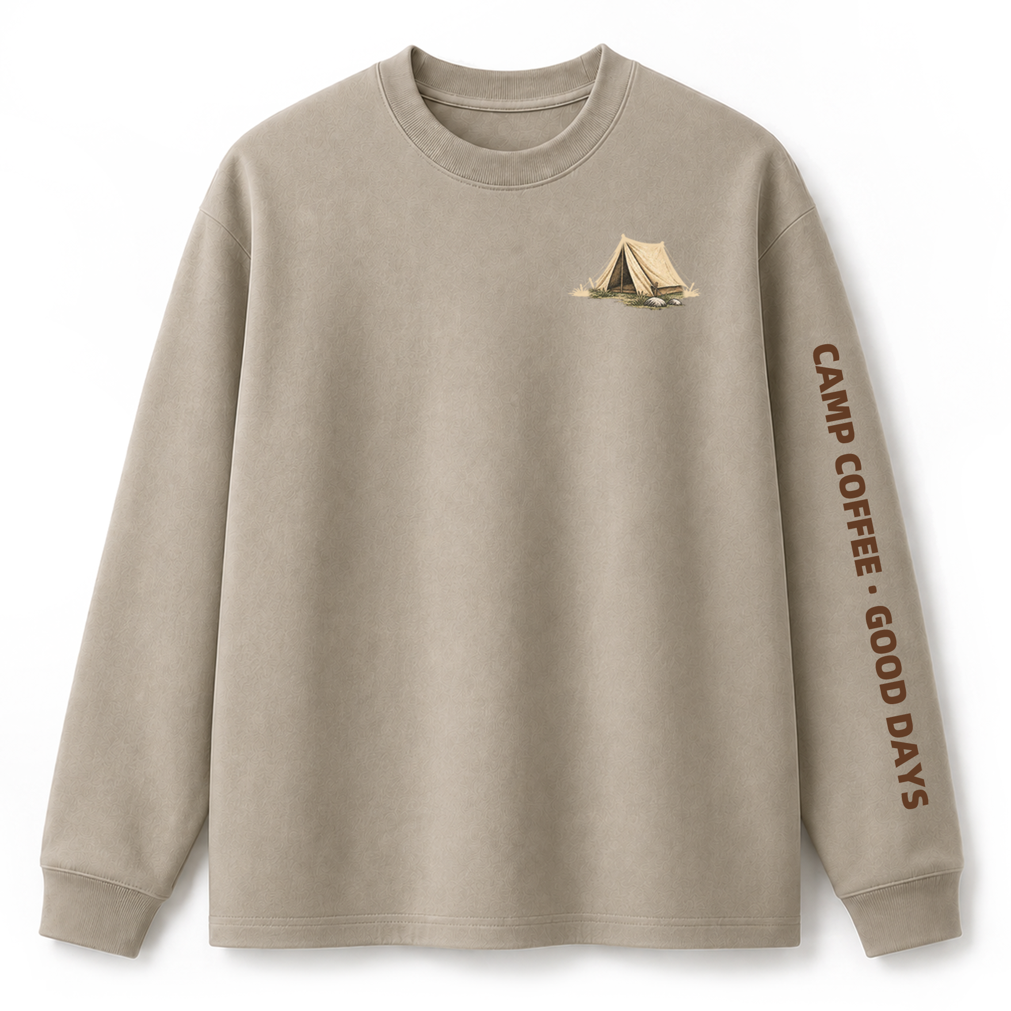 Camp Coffee Mornings Graphic Long Sleeve Tee
