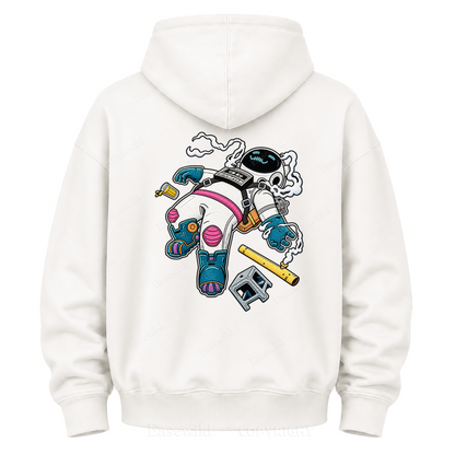 Relaxed Astronaut Graphic Hoodie