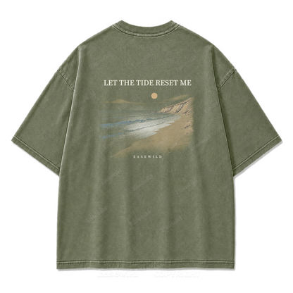 Let the Tide Reset Me Washed Print Tee
