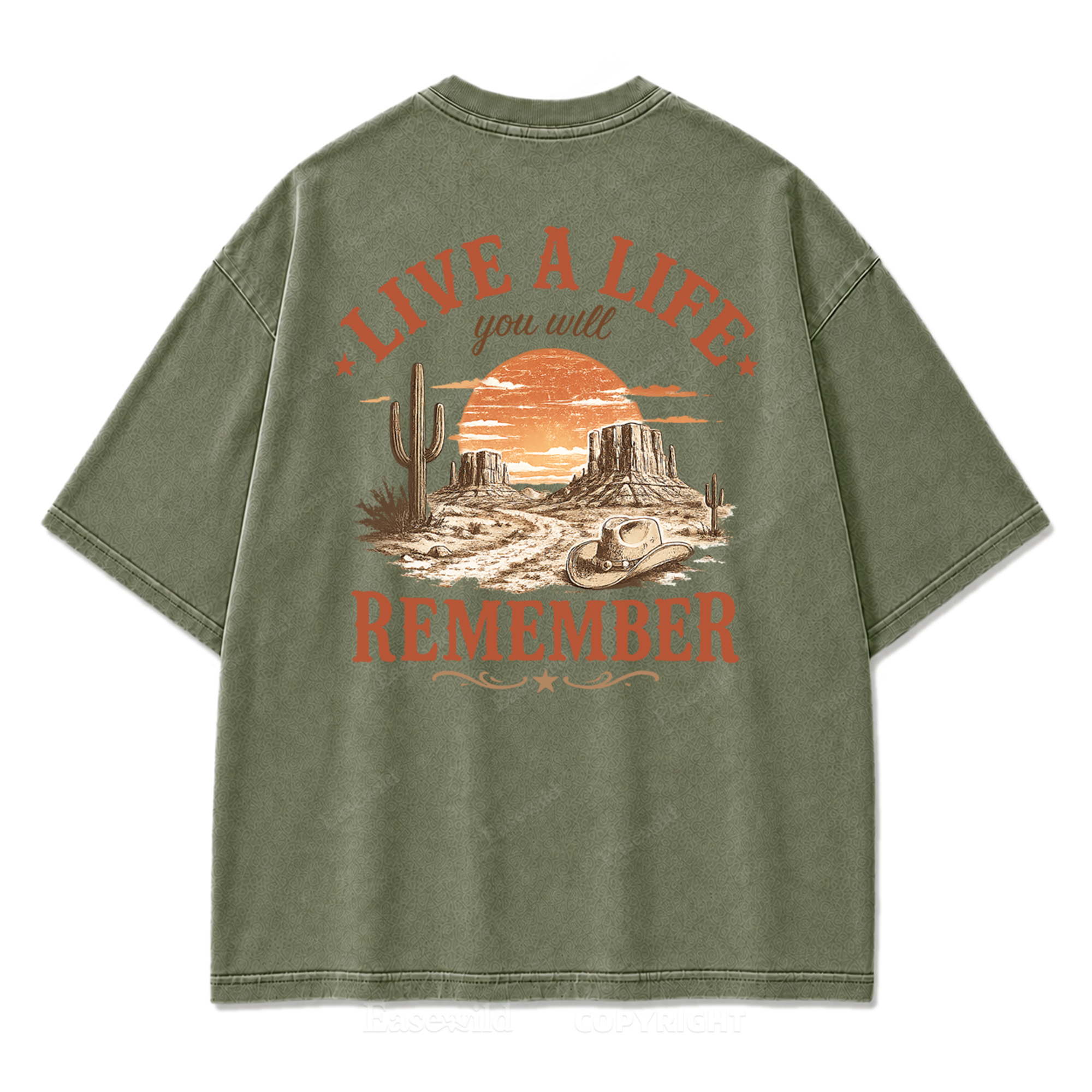 Live a Life You Will Remember Washed Print Tee