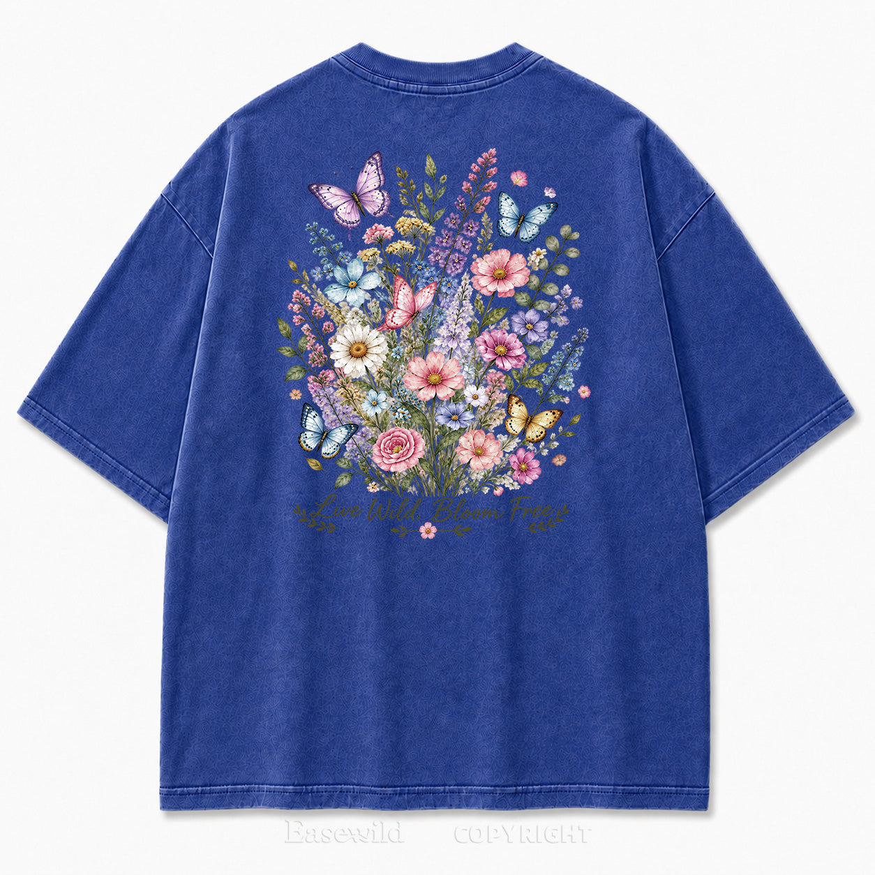 Live Wild Bloom Free Floral Art Print Tee