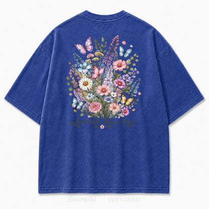 Live Wild Bloom Free Floral Art Print Tee