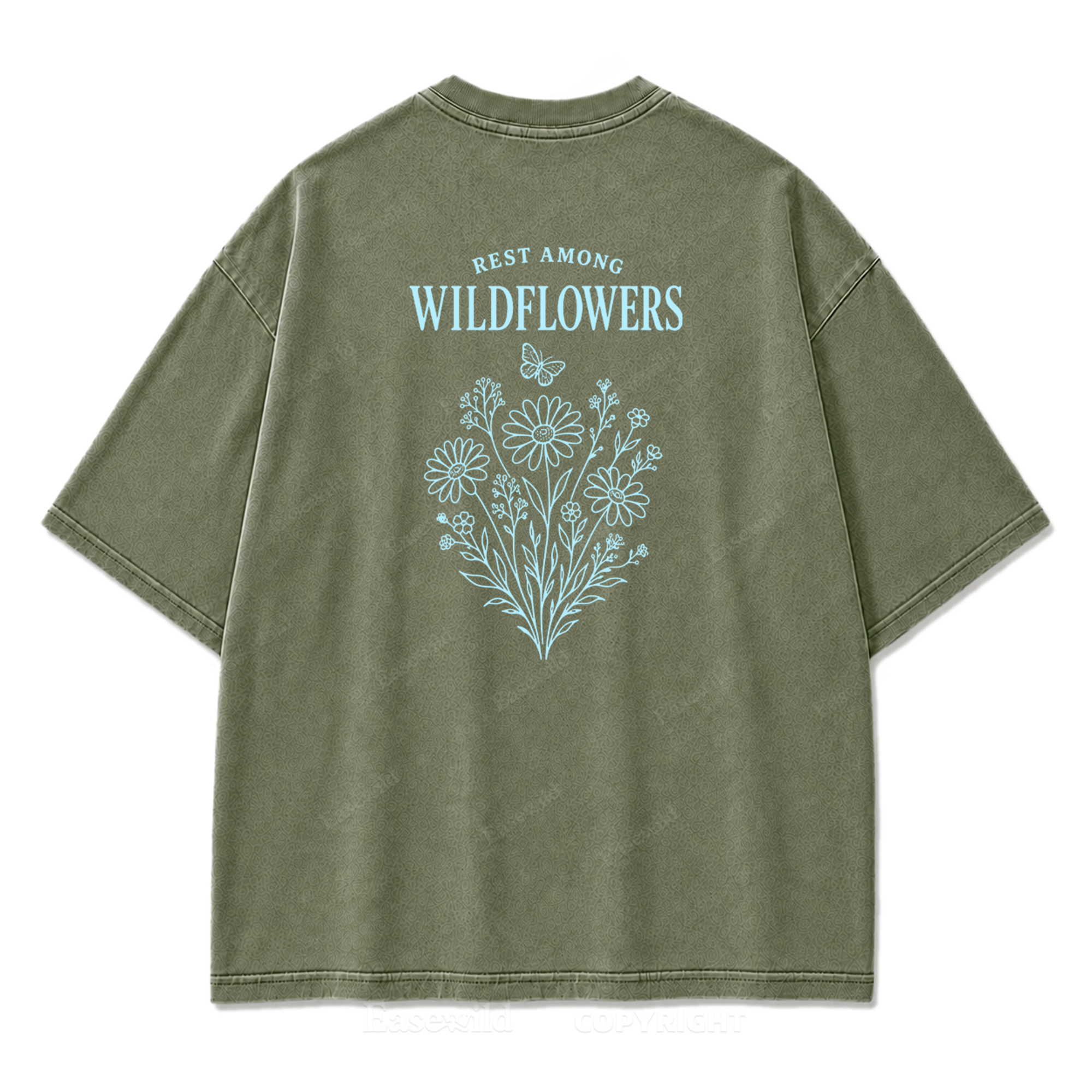T-Shirt mit Wildblumen-Grafikdruck „Rest Among Wildflowers“