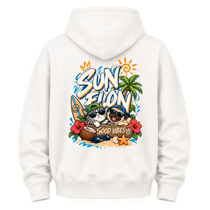 Sun Flow Good Vibes Graphic Hoodie