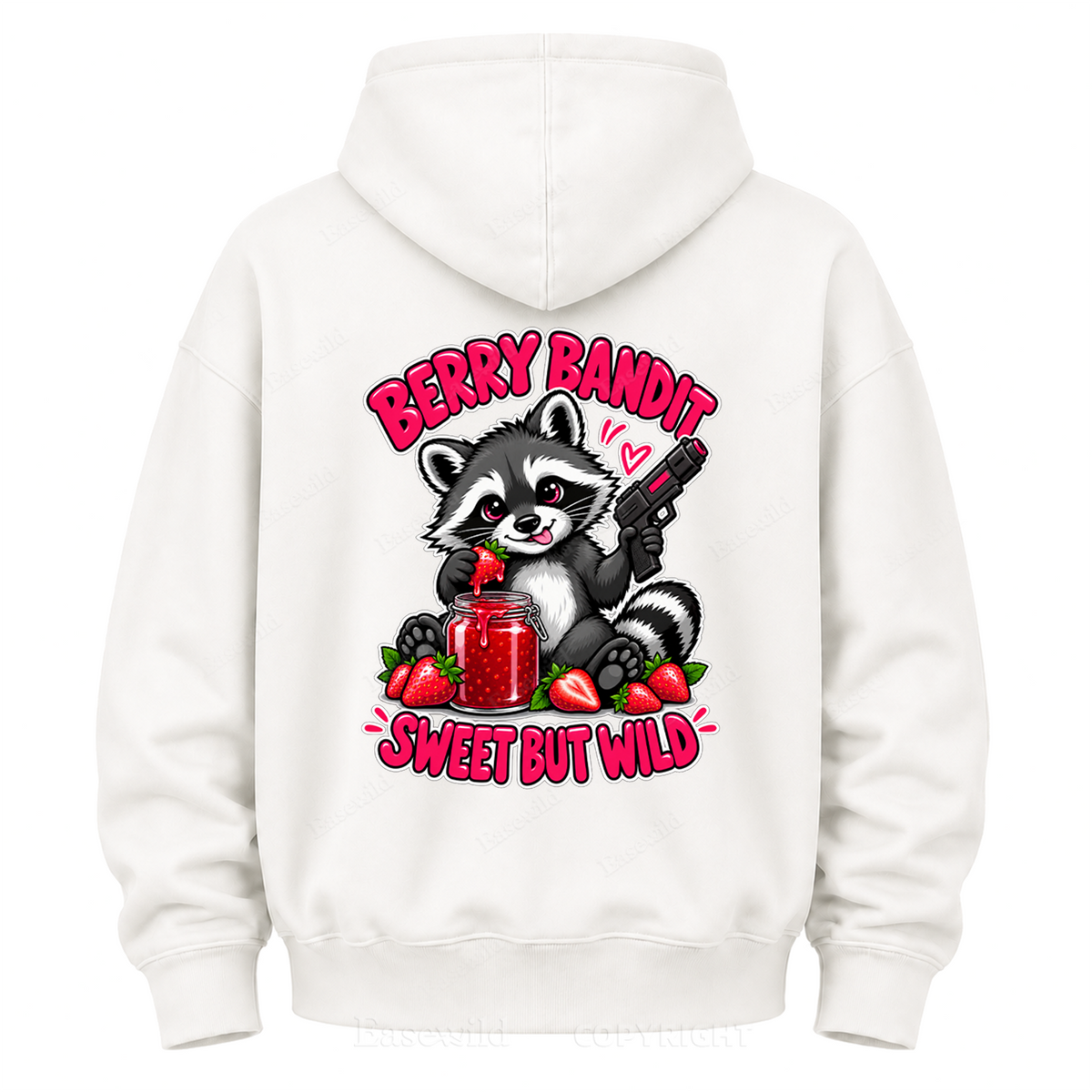 Berry Bandit Sweet But Wild Graphic Hoodie