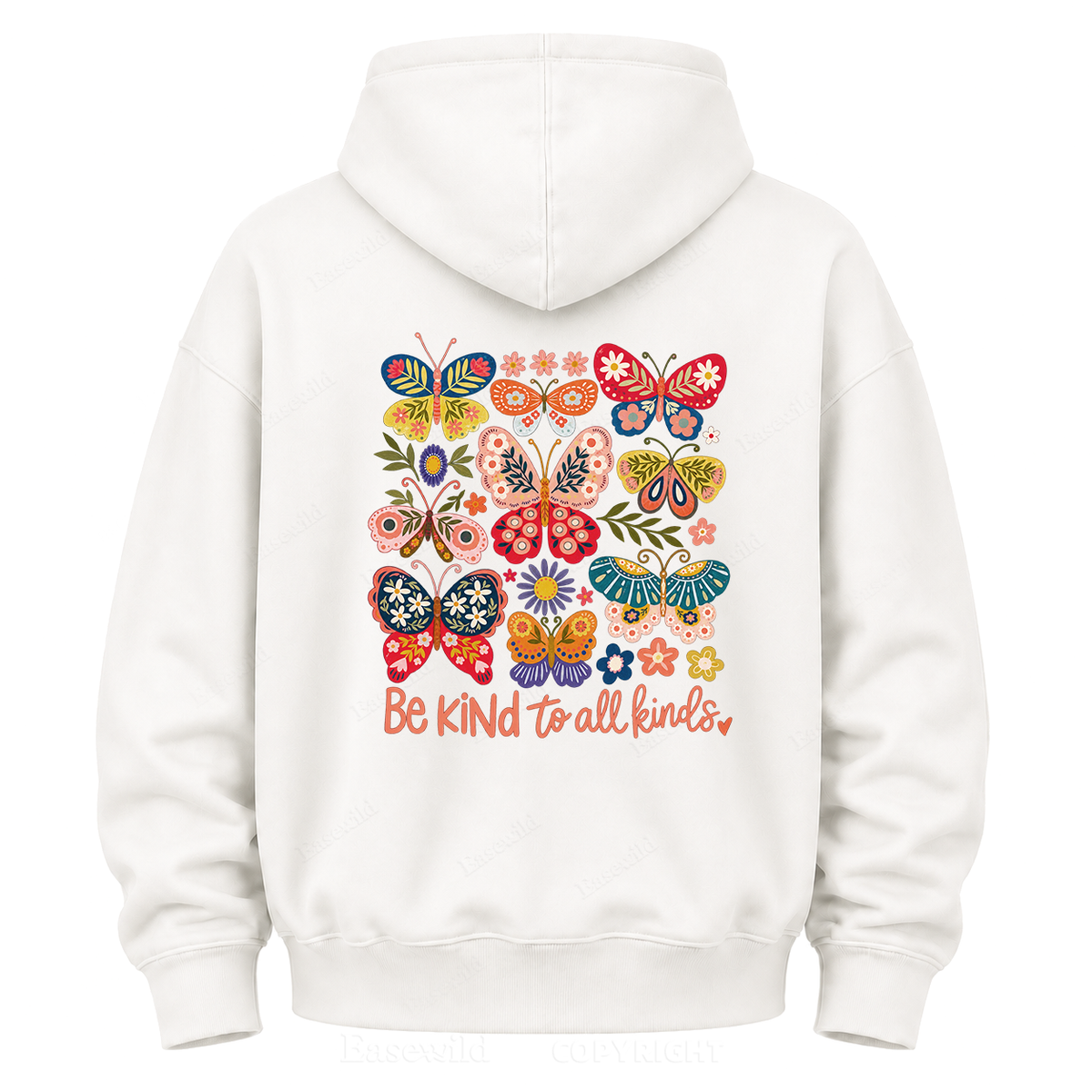 Be Kind to All Kinds Butterfly Graphic Hoodie