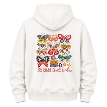 Be Kind to All Kinds Butterfly Graphic Hoodie