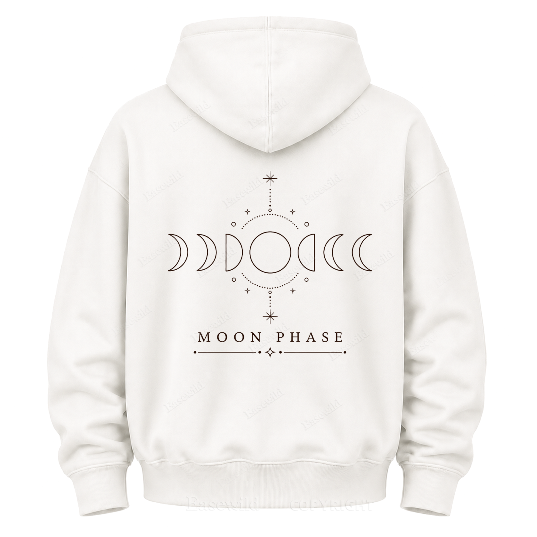Kapuzenpullover mit Mondphasengrafik