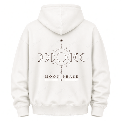 Kapuzenpullover mit Mondphasengrafik