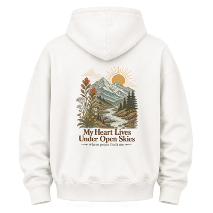 Where Peace Finds Me Vintage Mountain Graphic Hoodie