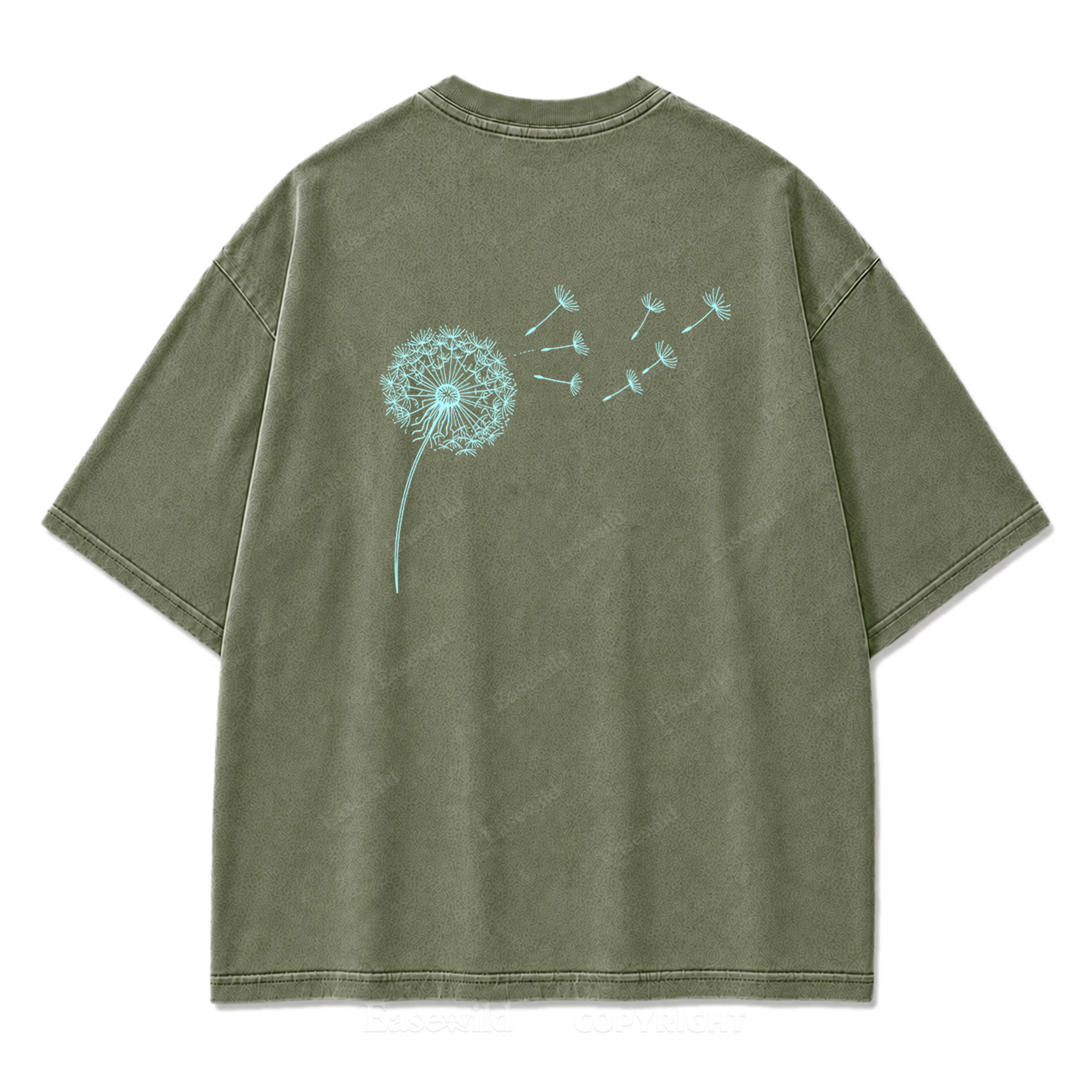 Drifting Wishes Dandelion Washed Print Tee