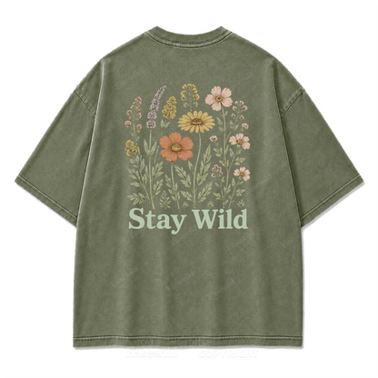 Meadow Spirit Floral Washed Print Tee