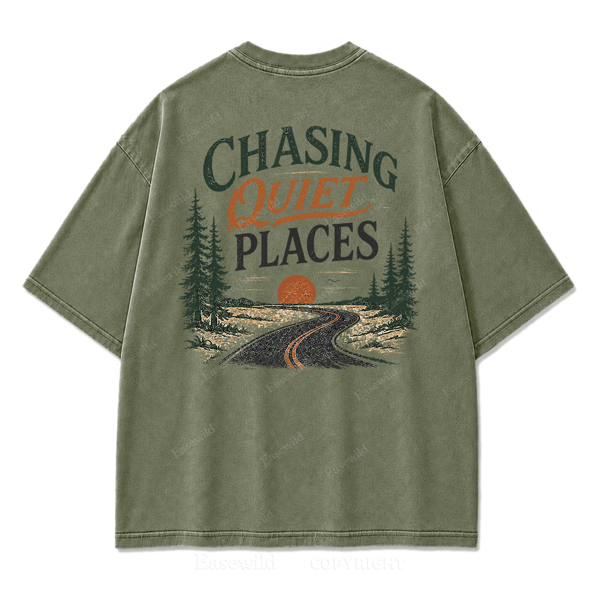 Chasing Quiet Places Washed Print Tee